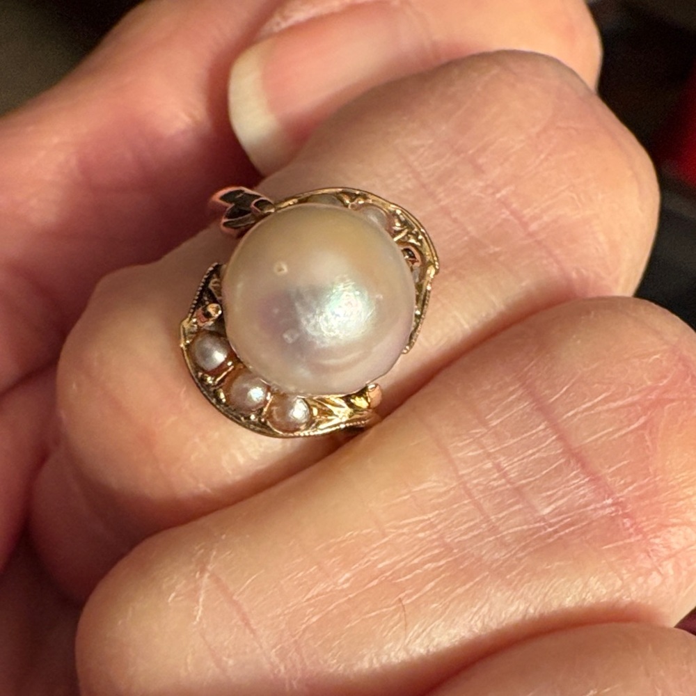 Vintage/Antique Gold Pearl Ring